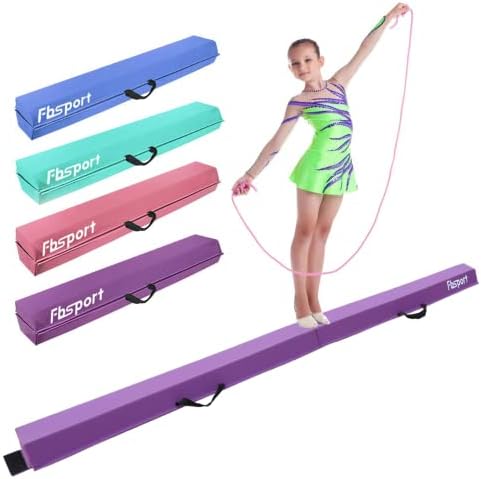 FBSPORT Schwebebalken Kinder 180/210/240/270/300cm Faltbarer für Zuhause | Extra fester Schaumstoff, PU‑Leder‑Bezug, einfache Reinigung, rutschfeste Unterseite, mit Tragetasche, fü