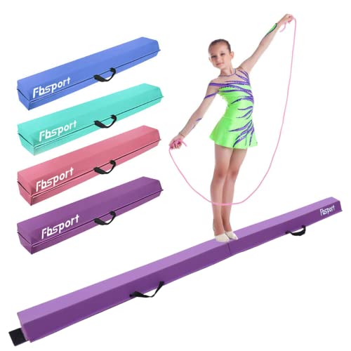FBSPORT 270 cm Schwebebalken Kinder Faltbarer Balken Turnen Balance Beam für Zuhause Training Klappbarer Schwebebalken Gymnastik Gymnastikbalken mit Rutschfestem Boden und Tragetasche