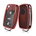 Produktbild kwmobile Autoschlüssel Hülle kompatibel mit VW Skoda Seat 2-3-Tasten Autoschlüssel - TPU Schutzhülle Schlüsselhülle Cover in Rot Transparent