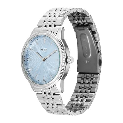 Image of Sonata Poze 8 Quartz Analog with Tiffany Blue Dial IPS Stainless Steel Strap Watch for Men - SP70109SM01W