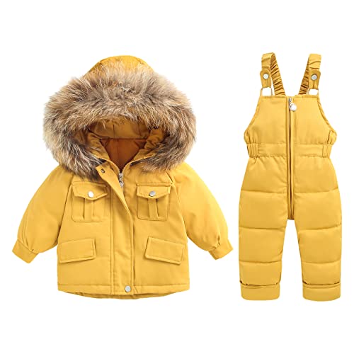 Image of Girl Snowsuit Snow Pants And Jackets Toddler Winter Kid Clothes Coat