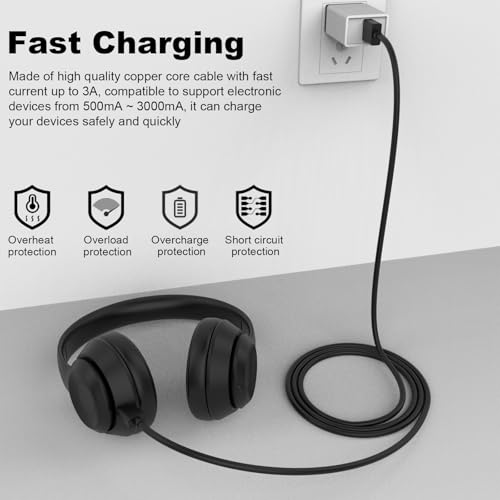 Image of Type C Charger Cable Compatible with Sony WH-1000XM6 WH-1000XM5 WH-1000XM4 WH-1000XM3 WH-CH720N WH-CH520 WH-XB910N WF-1000XM5 WF-1000XM4 WF-1000XM3 WF-C510 WI-C500 Headphones (100cm)
