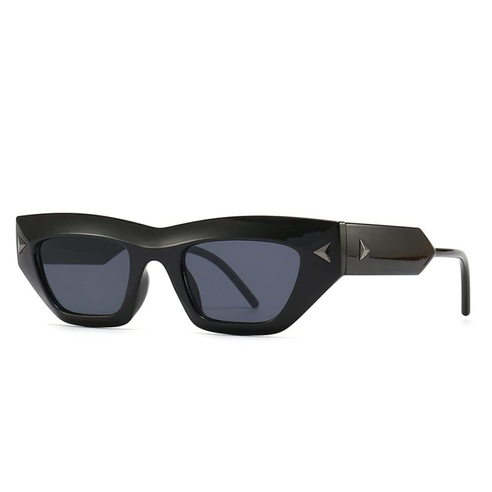 Occhiali da Sole per Uomo Donna-Occhiali da Sole Cat Eye retrò da Donna Blu Occhiali Vintage da Uomo Rivetti Occhiali da Sole sfumati