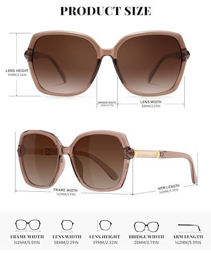 NSSIW Polarized Sunglasses Womens Sunglasses: Trendy Fashion Oversized Sun Glasses UV400 Protection for Driving Vacation4
