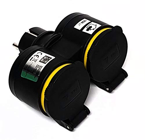Doppel Stecker 220V Feuchtraumsteckdose IP44 Schuko Kupplung 220V Steckdose XX Vertrieb KOVA