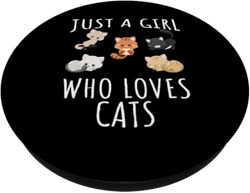 Miniatura 2 de Just a girl who love Cats - Funny Kitten PopSockets PopGrip agarre intercambiable para teléfonos y tabletas