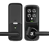 Lockly PGD628FMB, Fingerprint Bluetooth Keyless Entry Door Smart Lock, Discrete PIN Code Input, Matte Black