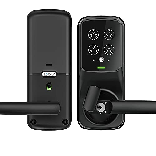 Lockly PGD628FMB, Fingerprint Keyless Entry Door Smart Lock, Discrete PIN Code Input, Matte Black