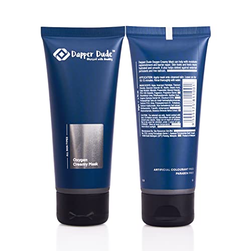 Image of Dapper Dude - Obsessed Men's Skincare Set: Hydration & Anti-pollution Kit for Men | Face Cleansing Gel, Hydration Serum, Oxygen Creamy Mask & Multi Vitamin Night Cream for Men | Pack of 4
