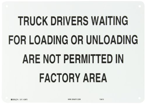 Panneau de signalisation plastique haute visibilité Brady pour accès camions usine