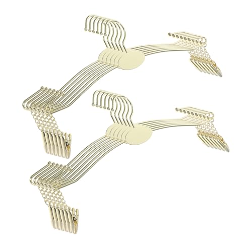 Happyyami Space-Saving Bra Hangers Gold 10pcs Gold Hangers for Clothes Clip for Bra Lingerie Organizer
