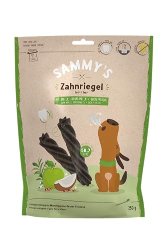 Sammy´s Zahnriegel | Lecker Duftende Kauriegel für Hunde | Zur Unterstützung der Mundhygiene |Getreidefrei| Natürlich|Fettarm| 1 x 250 g