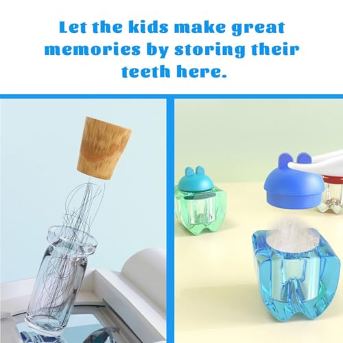 QOMJUFA Kinder Zahndose Milchzähne Jungen Mädchen, Klassische Zahnbox für Milchzähne, 20 Fächer, Weiß, PVC, Reißverschluss, Taufzeremonie