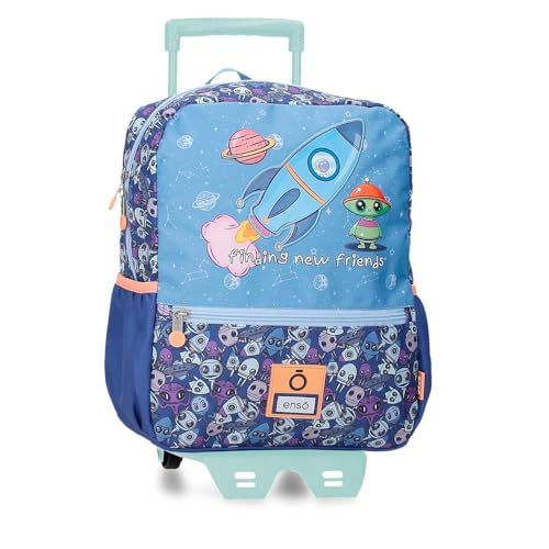 Sac à dos pour enfants Enso New Friend bleu avec doubles roulettes