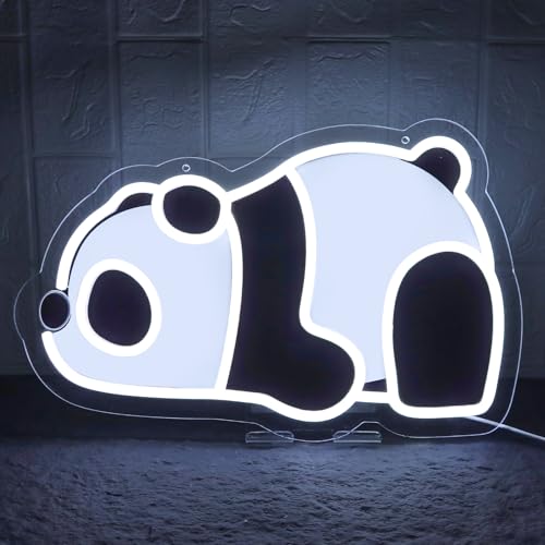 Image of Panda LED Neon Sign, USB Powered Acrylic Decorative Light, Cute Animal Night Light for Bedroom, Nursery, Kids Room, Home Decor and Gift Idea 15.75x10.2 IN-USB Powered-Acrylic