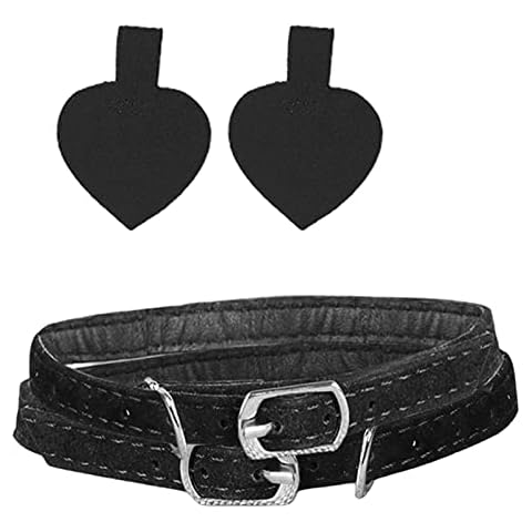 YiyiLai 2Pcs Removable Straps for Women Ankle Strap for Fixed Loose Shoes Black #C Velvet Cover