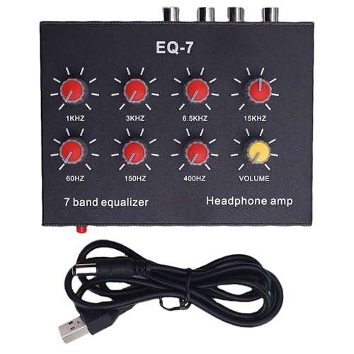 Ecualizador de 7 bandas con control ±12 dB | Procesador de sonido digital de 2 canales para estéreo de auto y amplificación para auriculares miniatura 5