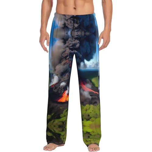 Pantalon de pyjama imprimé volcano Bloom avec de grandes poches pratiques