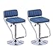(2 Szt.) Stołek Barowy, Podnoszony (H61-81Cm) Galwanizowany Wysoki Stołek, Obrotowe Krzesło Śniadaniowe, Skórzana Tapicerka Oparcia (Kolor: C) (D) Nadaje Się Do Bistro, Kawiarni, Salonów Itp.