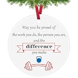 Fitness Instructor Gift Appreciation Gifts Ceramic Ornament Fitness Trainer Gift Fitness Lovers Gifts Thank You Gift Personal Trainer Gift Gym Workout Gifts Employee Coworker Christmas Retirement Gift