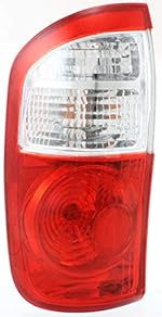 Evan-Fischer Tail Light Assembly Compatible with 2004-2006 Toyota Tundra Clear/Red Lens with Standard Bed Double Cab Driver Side