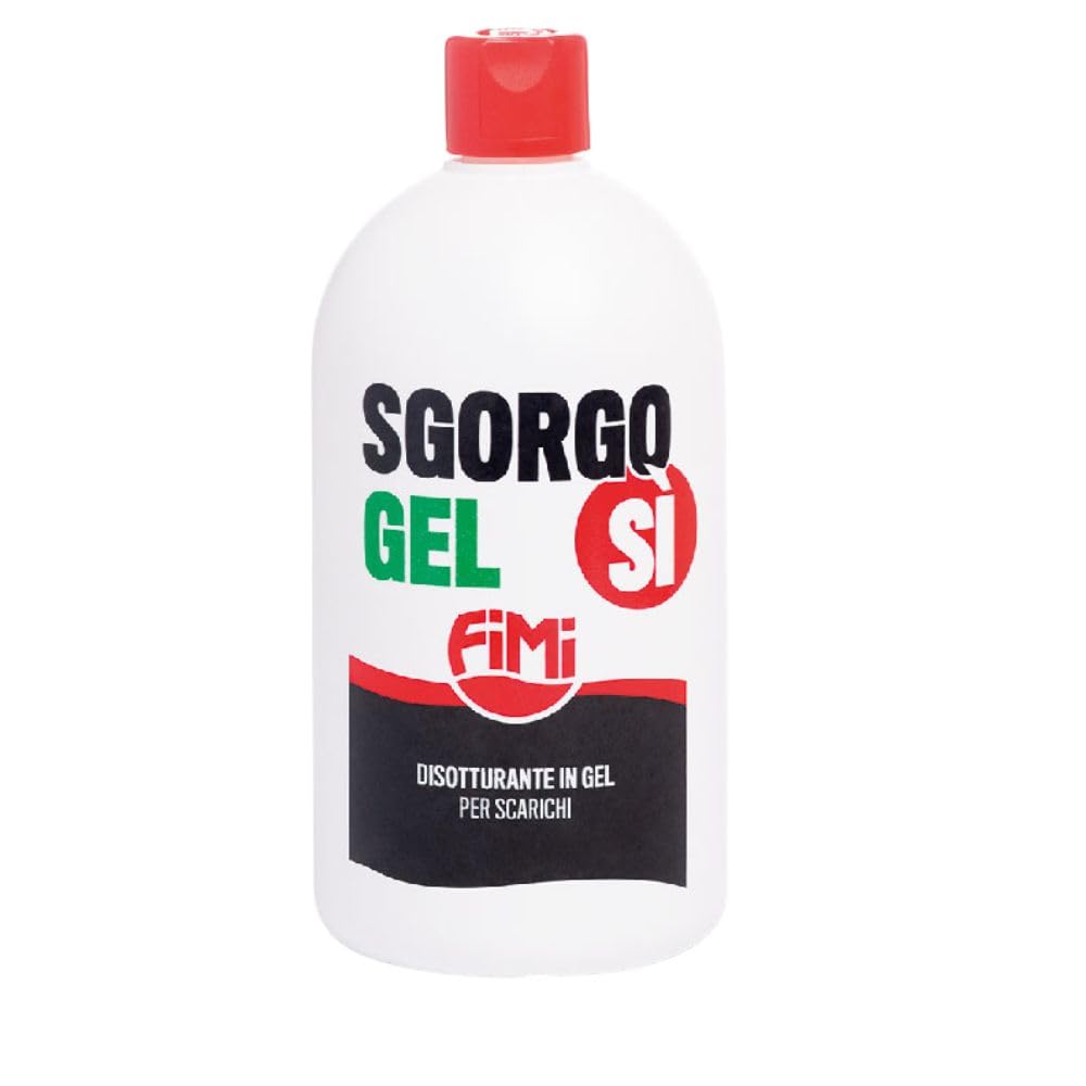 Sgorgosì Gel 3 Flaconi Disgorgante Disotturante Scarichi Potente 1 Litro Fimi Per Lavandini Docce Vasca da Bagno Water