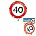 Produktbild 40.Geburtstag Ballon selbstaufblasend 3er-Set Folienballon mit Zahl 40 Ballon zum 40.Jubiläum Deko Ballons mit Jahreszahl 40 Luftballon zur Dekoration zum 40.Geburtstag Party oder andere Anlässe