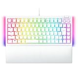 Razer レイザー BlackWidow V4 75% JP White Edition ホットスワップ対応でキースイッチを交換し望み通りのキー感触にカスタマイズ可能なメカニカルキーボード オレンジ タクタイル メカニカルスイッチ Chroma 2面アンダーグローとキー別ライティング リストレスト 日本語配列 ブラックウィドウ ブイフォー 75パーセント ホワイト 【日本正規代理店保証品】
