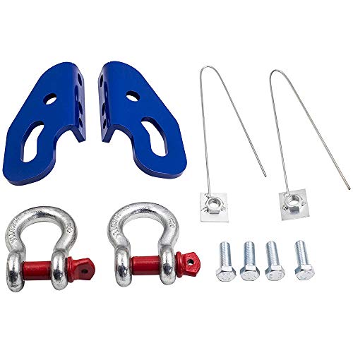 maXpeedingrods Recovery Tow Points with shackles D Ring Shackles for Nissan Patrol Gu Series 3, 4, 5 10mm Steel 5000kg