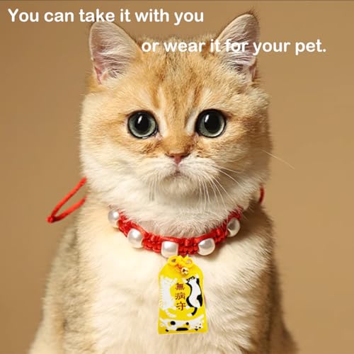 Image of Handmade Traditional Japanese Omamori Blessing Lucky Amulet for Good Health /Happiness /Stay Away from Diseases Luck Hanging Fortune Bag Gifts for Women Men pet cat Lovers