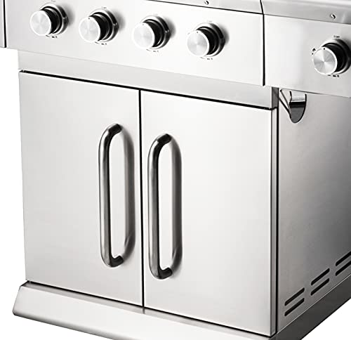 Gasgrill mit Seitenbrenner von DMS in Edelstahl für Grillwagen
