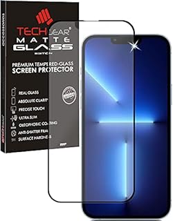 TECHGEAR Anti Glare Screen Protector for iPhone 14, iPhone 13, 13 Pro - MATTE 3D GLASS Edition Genuine Tempered Glass Full Screen Protector Guard Cover Compatible with iPhone 14/13 / 13 Pro 6.1"