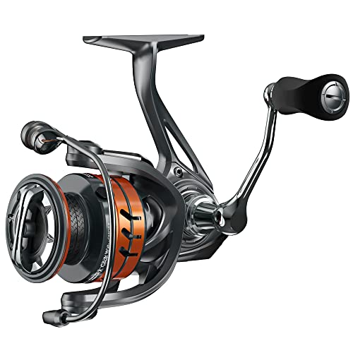 Cadence Vigor Spinning Reel - 9+1 Bb Fishing Reel With Lightweight Magnesium Frame, Smooth Powerful Spinning Reels With High-Speed 6.2:1 Gear Ratio, 36 Lbs Max Drag & Stronger Machined Handle (1000) #TOP1