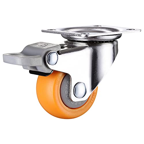 Roulettes de meubles en caoutchouc orange pour réorganiser votre garage