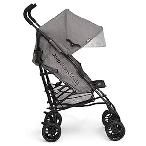Jeep PowerGlyde Plus Stroller by Delta Children – Lightweight Travel Stroller with Smoothest Ride, Aluminum Frame, 4…