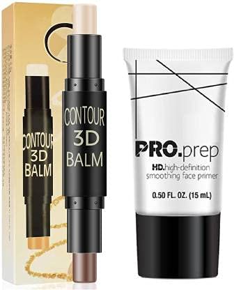 SHENY HD MAKEUP COMBO PACK, 1 CONTOUR 3D BALM STICK,1 PRO PRE PRIMER