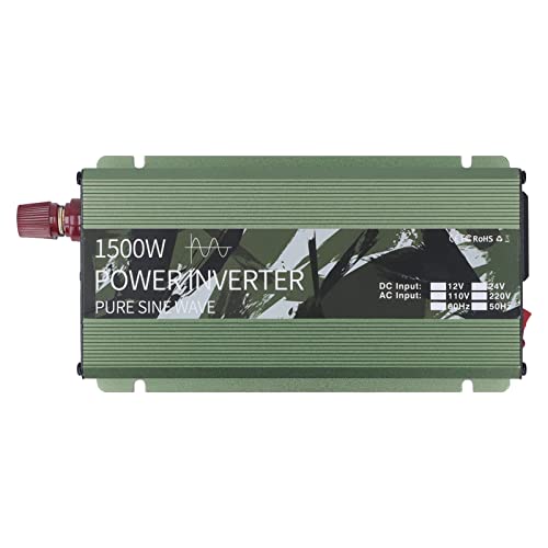 Inversor De Energía De Onda Sinusoidal Pura, Inversor De Coche Solar De Gran Capacidad De Protección Múltiple De 1500 W Con Ventilador De Refrigeración Para Cámara Digital Inversor De Energía De Onda Sinusoidal Pura, Inversor De Coche Solar De Gran Capacidad De Protección Múltiple De 1500 W Con Ventilador De Refrigeración Para Cámara Digital