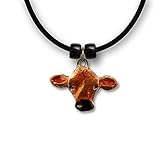 The Magic Zoo Enamel Jersey Cow Necklace