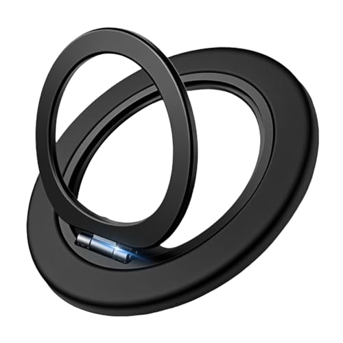 Image of ZORBES Magnetic Phone Ring Grip 360 Swivel Phone Grip Holder for Magsafe Phone, Ultra Slim Folding Metal Phone Ring Phone Desk Stand Phone Support for Videos, Travel, Work