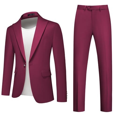 Men's Slim Fit 3 Piece Tuxedo Suit Set Elegant Solid Color Outfit for Weddings and Proms Jacket Vest and Pants2