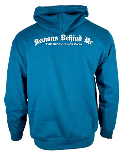 Demons Behind Me Semicolon Unisex Teal Hoodie4