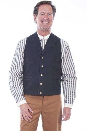 Scully 100% Cotton Canvas Sturdy Vest - Black