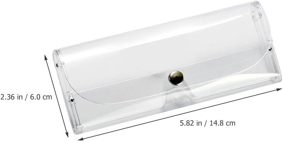 Angoily Transparent Eyeglasses Case 12pcs Sunglasses Clear Bag Buckle Portable Anti-scratch Eyeglass Box Lightweight Eyewear Sleeve Box for Travel