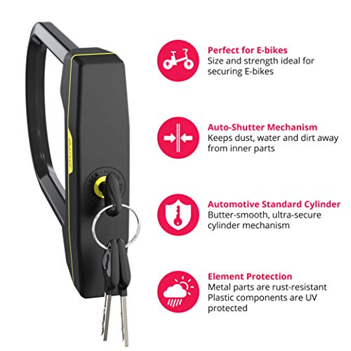 image for Seatylock Pentagon Pure Bike U Lock Widest Heavy Duty Bike Lock with K