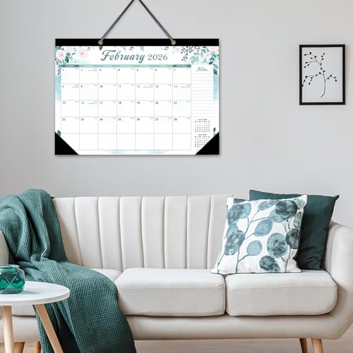 Image of ZTX Desk Calendar 2026-2027 Calendar Large 17 inchx12 inch Jan.2026-Jun.2027 Floral