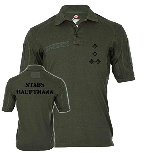 Polo tactique Alfa vert taille M résistant pour insigne officier Truppendienst