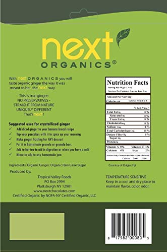 Next Organics Crystallized Ginger Cubes, 6 Oz Bag (Pack Of 3) #TOP2