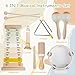 Baby Musical Instruments-Montessori Wooden Toys for Toddlers 1-3,Neutral Colors Percussion Instruments Set with Modern Boho Xylophone for Kids Preschool Educational 3+