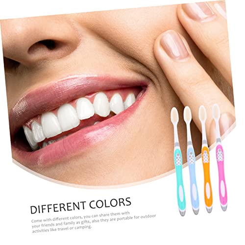 PACKOVE 4 Stück Ultraweiche Zahnbürsten für Erwachsene und Tragbare Reise Zahnbürsten Zufälligen Farben Ergonomisches Design für Bequemes Putzen Zufällige Farbe – Bild 8