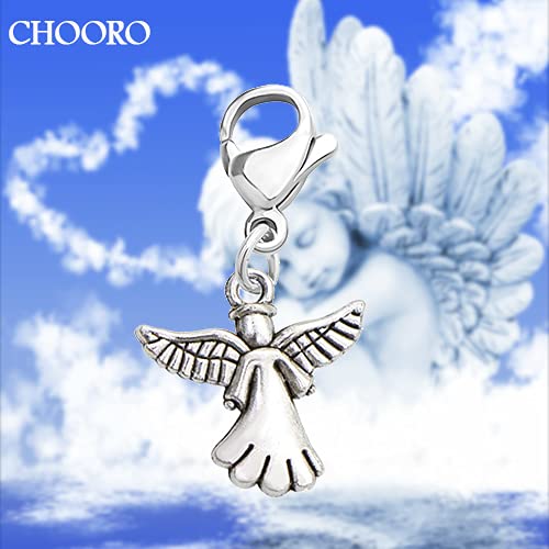 Abalorio de ángel con diseño de alas talladas Chooro en aleación resistente 7